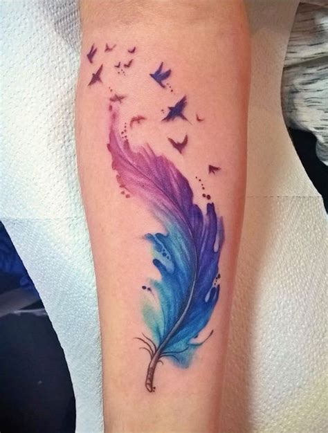 feather colored tattoo|beautiful feather tattoo designs.